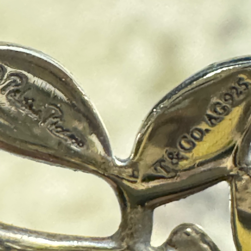 Tiffany Paloma Picasso-Elegant Sterling Silver Olive Leaf Ring - Size 6 - Picture 3 of 3